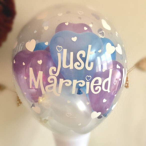 リピーター様専用  バルーンクラッカー＊バルーンのみ*just married 1枚目の画像