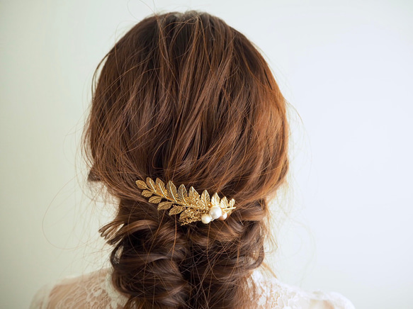人気No.1作品* Antique Flower −Leaf −Barrette− ヘッドドレス
