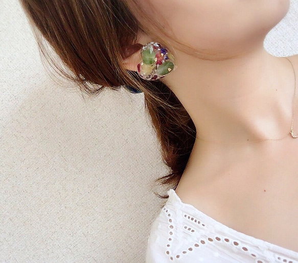 Rose garden ear clip 3枚目の画像