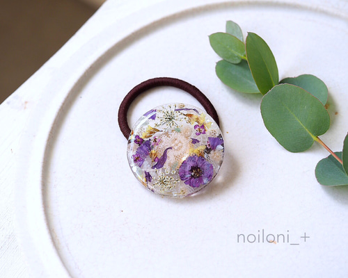 No.2431 ハンドメイド　ヘアゴム　レジン　ドライフラワー No.2431 ハンドメイド ヘアゴム レジン ドライフラワー