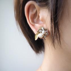 『秋の福袋』 －gypsophila balletta & pierce(earring)－ 4枚目の画像