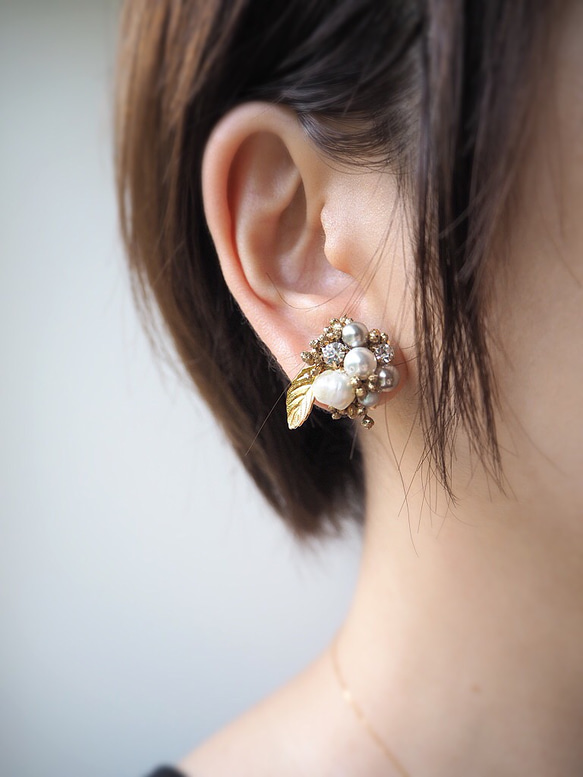 『秋の福袋』 －gypsophila balletta & pierce(earring)－ 4枚目の画像