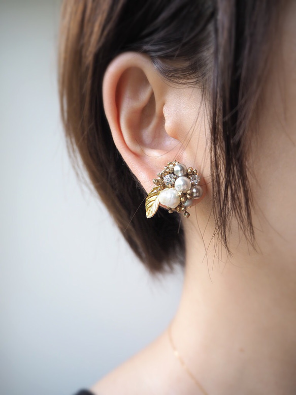 ＊weddingにオススメ＊ -gypsophila  pierce(earring)- 2枚目の画像