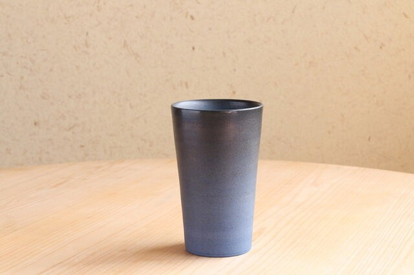 終売】ビールを美味しくする、備前焼ビアカップ（群青） ビアグラス