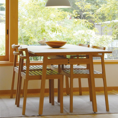 MUJI/無印良品 廃盤 タモ材 2人用 ダイニングテーブル 85cm ナチュラル