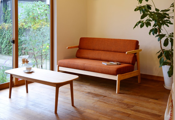 座り心地抜群の2人〜3人掛け国産ソファ【手作り一点もの】【送料無料