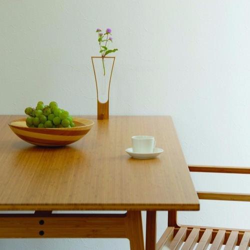 竹素材のシンプルなダイニングテーブル 幅180cm【一点ずつ手仕上げ