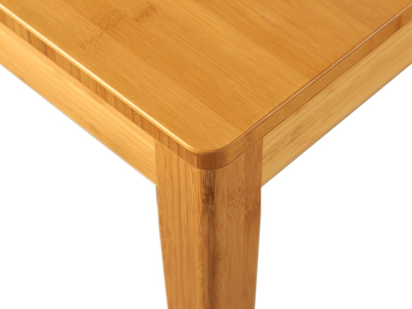 竹素材のシンプルなダイニングテーブル【送料無料】 4枚目の画像