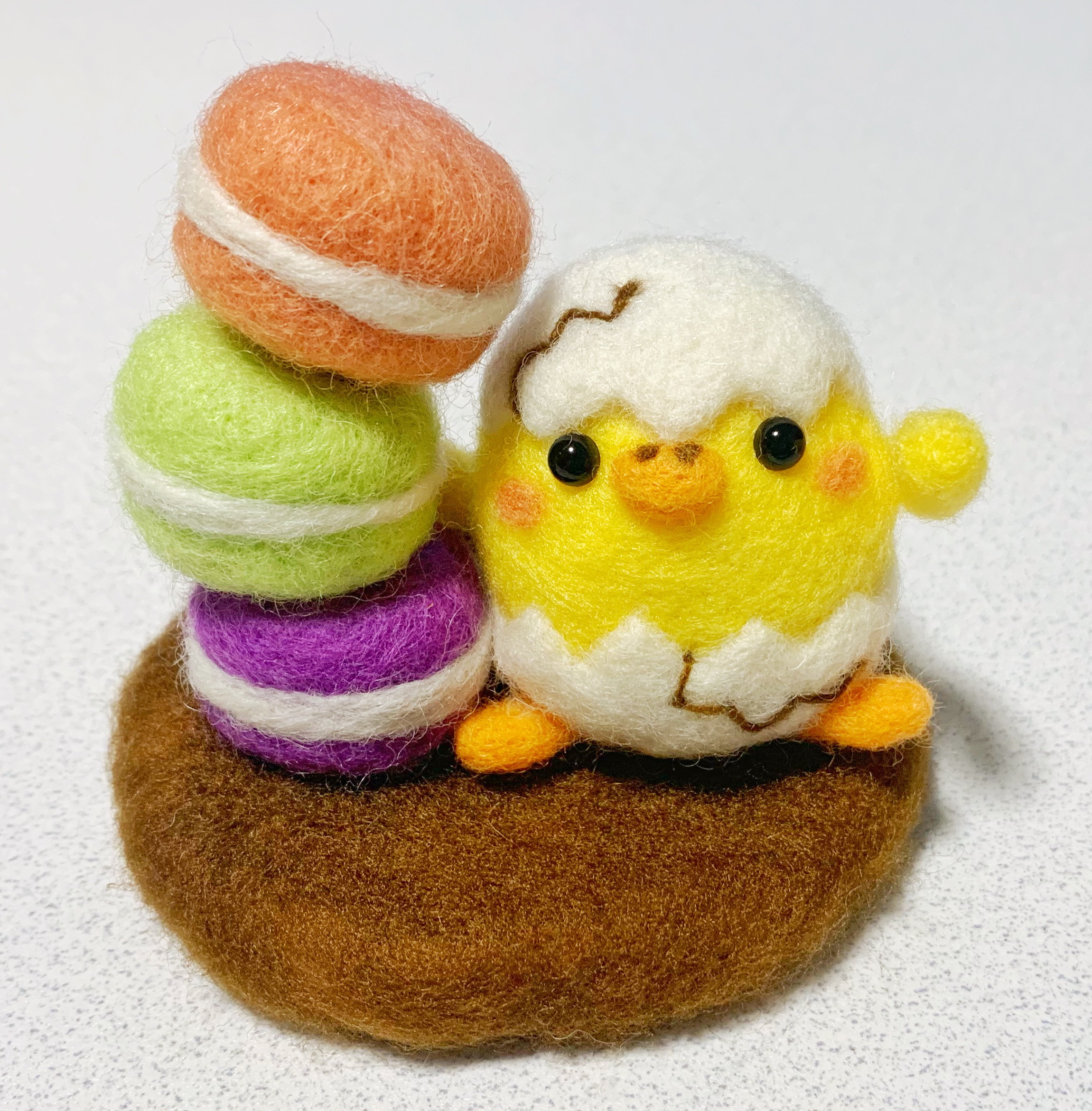 受注制作》マカロン大好き♡ぴよきち スイーツシリーズ1 羊毛フェルト  