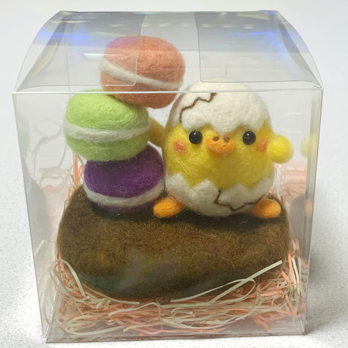 受注制作》マカロン大好き♡ぴよきち スイーツシリーズ1 羊毛フェルト