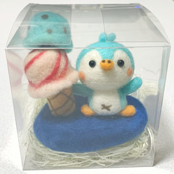 《受注制作》アイス大好き♡ぎんべえ　スイーツシリーズ２　羊毛フェルト　ペンギン 10枚目の画像