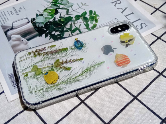 アニーのワークショップは、iPhone X、Hua YangOceanに適した押し花電話ケースです。 2枚目の画像