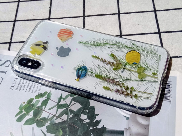 Anny's workshop押花手機殼，適用於iPhone X, 花漾海洋 第3張的照片