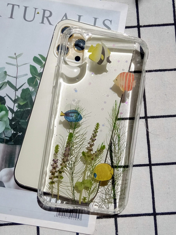 アニーのワークショップは、iPhone X、Hua YangOceanに適した押し花電話ケースです。 5枚目の画像