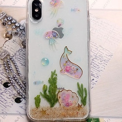 Anny's workshop押花手機殼，適用於iPhone X, 花漾海洋 第2張的照片