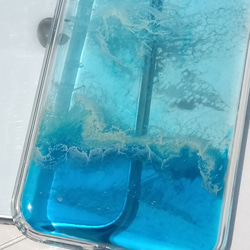 手作押花手機保護殼，適用於Apple iPhone 11 Pro，海洋 第2張的照片