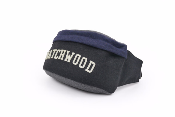 Matchwood Handy 經典腰包 腰包 側背包 斜背包 胸前包 黑藍毛料款 第2張的照片