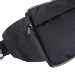 Matchwood Handy 經典腰包 腰包 側背包 斜背包 胸前包 黑藍毛料款 第6張的照片