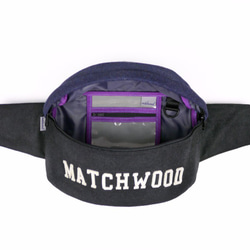 Matchwood Handy 經典腰包 腰包 側背包 斜背包 胸前包 黑藍毛料款 第7張的照片