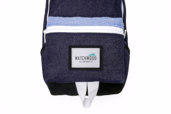 Matchwood Infantry Shoulder Bag 單肩後背包 斜背包 側背包 胸前包 3M白拉鍊丹寧款 第8張的照片