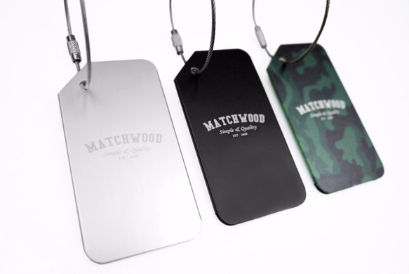 Matchwood Luggage Tag (金屬行李吊牌/鑰匙圈) 消光銀 第7張的照片