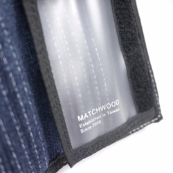 【Creema禮物季】Matchwood Urban 皮夾 錢包 短夾 錢夾 卡夾 高品質皮夾 條紋單寧款 第6張的照片