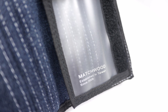 【Creema禮物季】Matchwood Urban 皮夾 錢包 短夾 錢夾 卡夾 高品質皮夾 條紋單寧款 第6張的照片