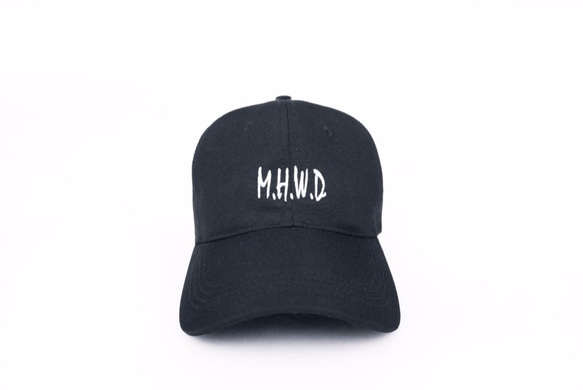 Matchwood MHWD LOGO SPORT CAP 防水抗汙機能老式運動帽｜全黑款 第2張的照片