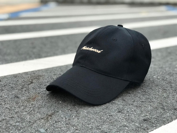 Matchwood SCRIPT LOGO SPORT CAP 防水抗汙機能老式運動帽 草寫黑款 第1張的照片