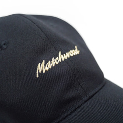 Matchwood SCRIPT LOGO SPORT CAP 防水抗汙機能老式運動帽 草寫黑款 第8張的照片