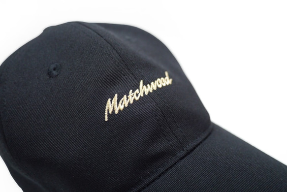 Matchwood SCRIPT LOGO SPORT CAP防水防汚機ヴィンテージスポーツハットグラスブラック 8枚目の画像