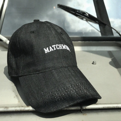 Matchwood COLLEGE LOGO SPORT CAP 調整式老帽 丹寧黑款 第4張的照片