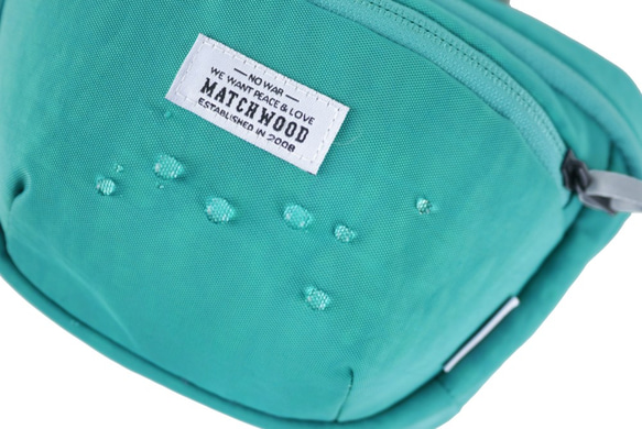 Matchwood portable Mini 防潑水小腰包 機能隨身小包 松石綠Turquoise 第10張的照片