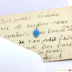 パリのメダイ教会で購入！パリ教会の不思議のメダイ 本物  アルミ製  極小ブルー×シルバーカラーSS 9枚目の画像