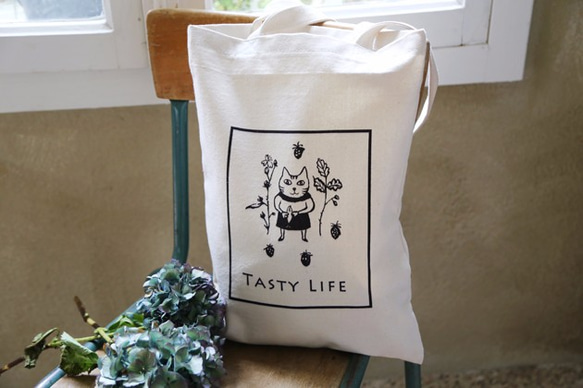 美味人生-小貓環保亞麻購物袋 第5張的照片