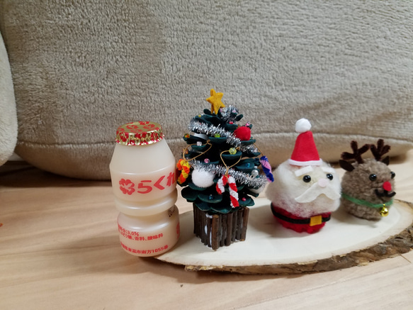 ミニクリスマスツリー☆とサンタとトナカイ 3枚目の画像