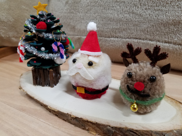 ミニクリスマスツリー☆とサンタとトナカイ 4枚目の画像