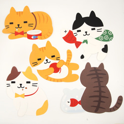 ニャー猫猫猫ポストカード（5つのモデルのセット） 1枚目の画像