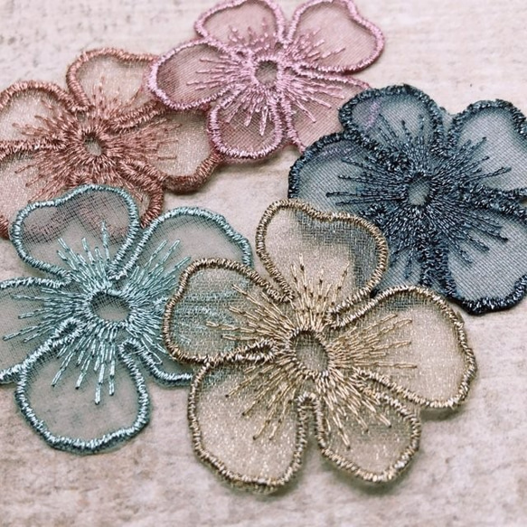 【sntn3727chmm】【5color 10pct】lace flour parts 3枚目の画像