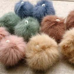 【chmm3434】【5color・10pcs】【25㎜ size】 Eco Fur Ball 2枚目の画像