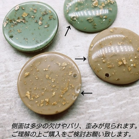 【cbtt3798chmm】【25㎜】【3color 6pct】 resin cabochon/charm　 4枚目の画像