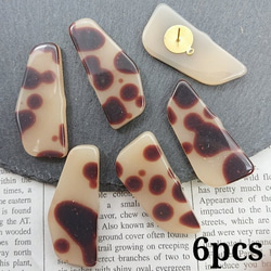 【cbtt533acrc】【6個】polygon resin cabochon　 1枚目の画像