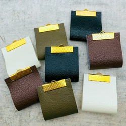 【chmm3976tasl】【4color 8pcs】fake leather label tassel 2枚目の画像