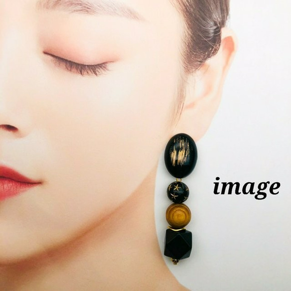 【chmm4002oripp】【4pct】antique style beads charm 4枚目の画像