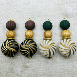 【chmm3987oripp】【4pct】antique style beads charm 2枚目の画像