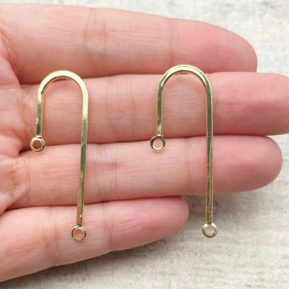 【knz4080psgr】【６個】design stick pierced earrings 4枚目の画像
