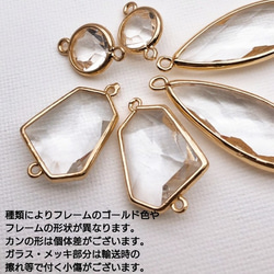 【chmm3148knz】【3種類×各2個】clear glass charm 3枚目の画像