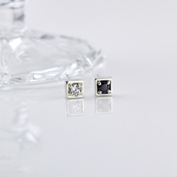 CZ diamond stud earring(1 PC),SV925 1枚目の画像