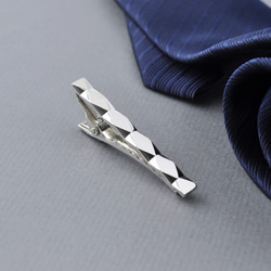 Sterling Silver Diamond Cut Tie Clip 3枚目の画像