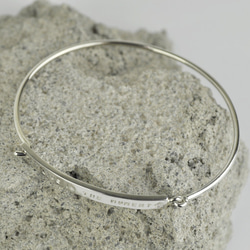 Hand Stamped Monogram & Name Bangle Sterling Silver,Personal 4枚目の画像